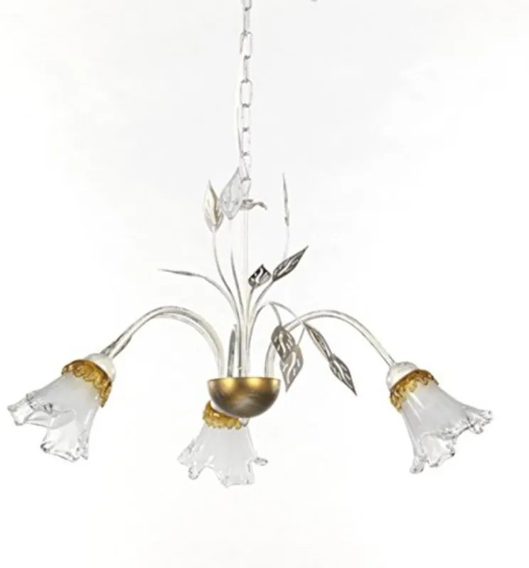 Lampadario Neoclassico Lampadario Neoclassico Lancia  3x E14 bianco paralume bianco 3x E14 Ø65cm