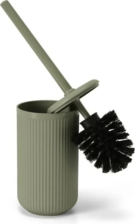 Set accessori bagno completo di 4 pz verde cannettato Arizona