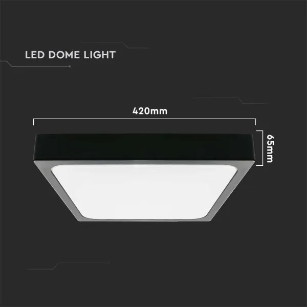 Plafoniera LED da bagno LED/30W/230V 4000K IP44 42x42 cm nero