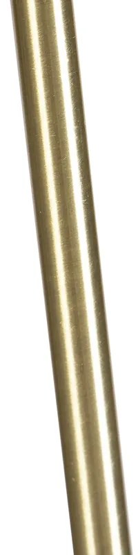 Lampada da terra oro/ottone con paralume nero 35 cm regolabile - Parte