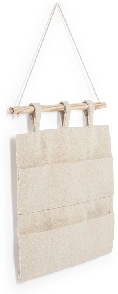 Kave Home - Appendino Niale 100% cotone beige con tasche