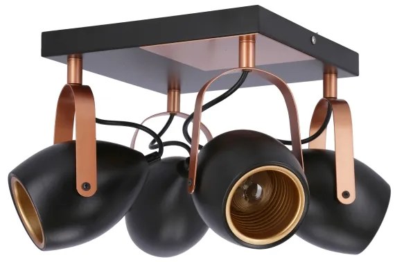 Faretto ANICA 4xE14/40W/230V nero/rame