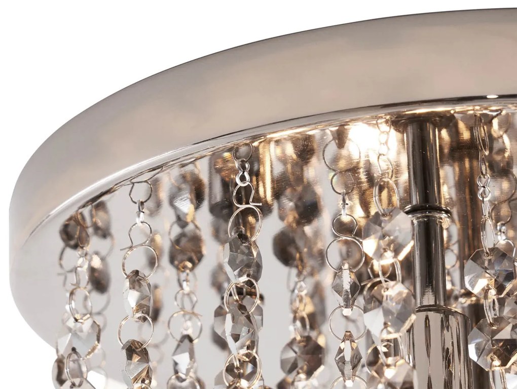 Lampada da soffitto classica nera con vetro fumé - Medusa