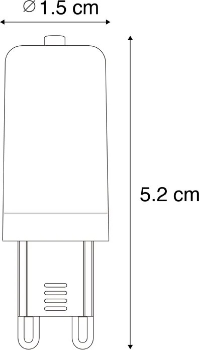 Set di 5 lampadine LED G9 trasparenti 3,5W 480 lm 3000K