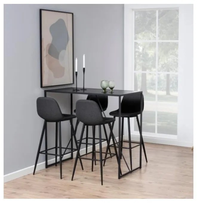 Sgabello da bar nero e grigio 101 cm Wilma - Actona