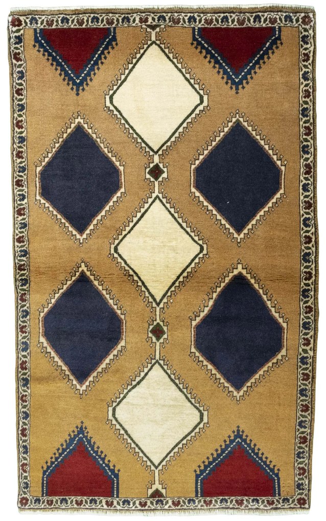 Gabbeh Tappeto 170x100 Beige (Iran) Annodato A Mano