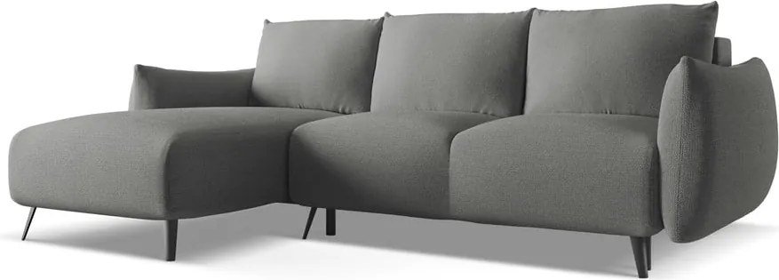 Divano angolare grigio chiaro (con penisola a sinistra) Malie – Makamii