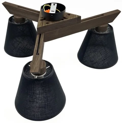 Brilagi - Lampadario LED ANTHONY 3xE14/40W/230V rovere/noce/nero