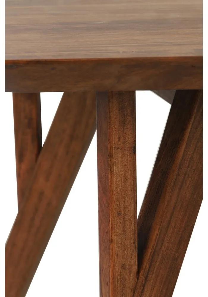Tavolo da pranzo marrone con piano in acacia 100x220 cm Quenza - Light &amp; Living