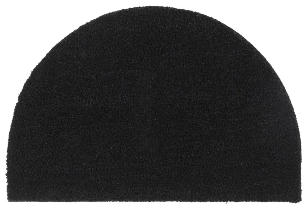 Zerbino Naturale Nero Mezzo Rotondo 40x60 Cm Fibra Di Cocco /