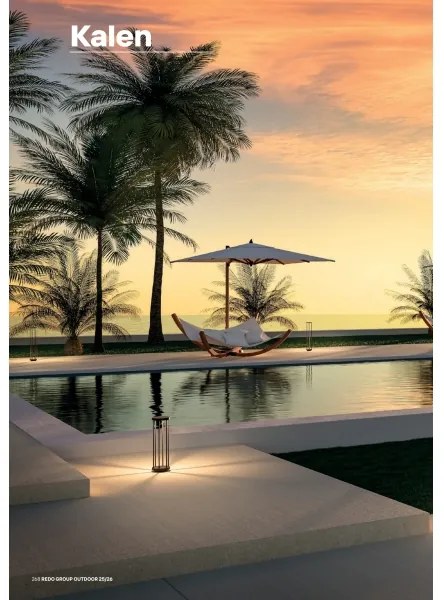 Redo 90579 - Lampada da esterno KALEN LED/8W/230V 3000K 75 cm IP65 antracite