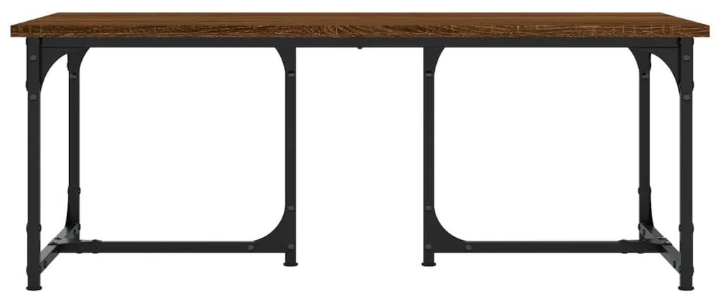 Tavolino da salotto rovere marrone 90x50x35cm legno multistrato