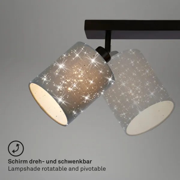 Briloner 2078-034 - Faretto SPOTLIGHT 3xE27/25W/230V grigio/nero