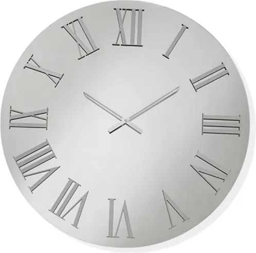 Orologio rotondo D80 cm in cristallo Chiaro e numeri Argento - TIWAR