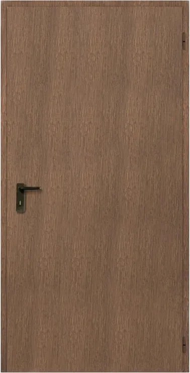 Porta per cantina a battente T6A in acciaio zincato verniciato colore noce, L 70 x H 215 cm, apertura reversibile