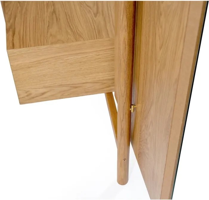 Parete dell'anticamera in legno di quercia con specchio Tripod - Woodman