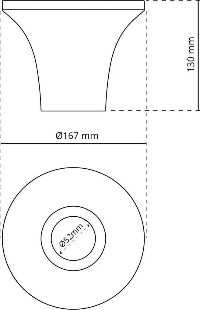 Plafoniera LED GU10 e GU5.3 in Gesso Pitturabile Rotonda Ø167x130mm