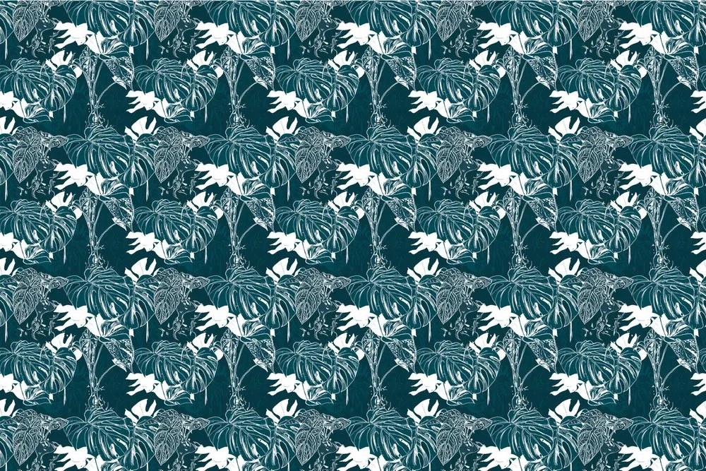 Carta da parati – Foglie tropicali di monstera