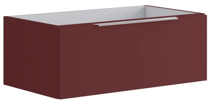 Mobile da bagno sotto lavabo Brera laccato opaco rosso jaipur opaco L 79.5 x H 30 x P 45.5 cm 1 cassetto, lavabo non incluso