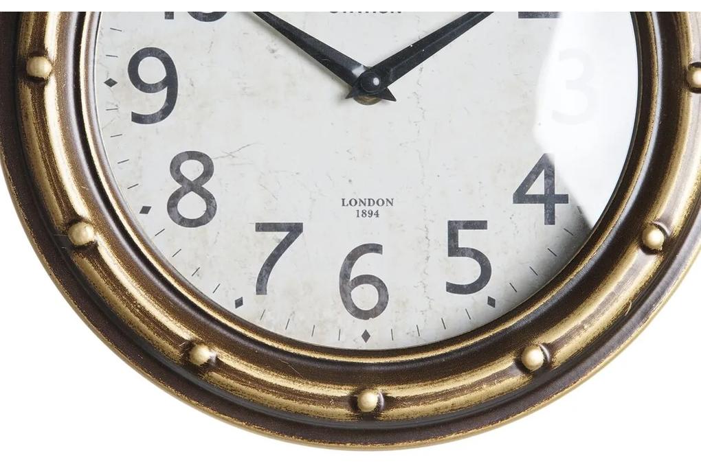 Orologio da Parete DKD Home Decor Cristallo Ferro Vintage 2 Unità (28,5 x 8 x 50 cm)