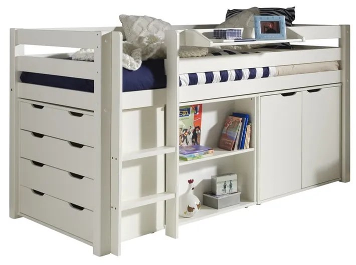 Letto rialzato in pino bianco 90x200 cm PINO - Vipack