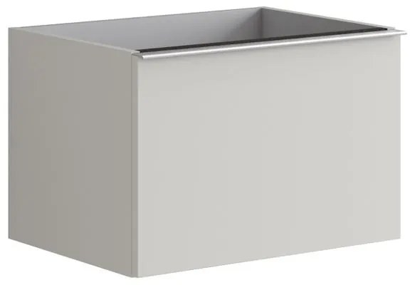 Mobile da bagno da fissare sotto lavabo L 60 x H 40 x P 45.5 cm grigio laccato, 2 cassetti Pixel plain