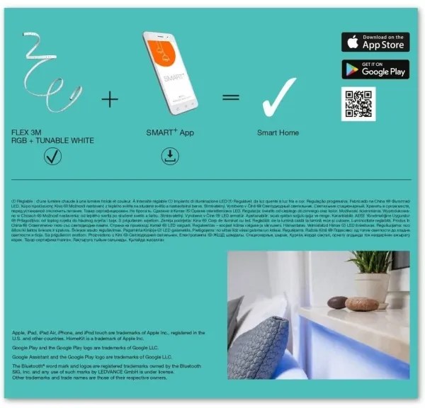 Ledvance - Striscia LED RGB dimmerabile SMART+ FLEX 3m LED/12W/230V BT