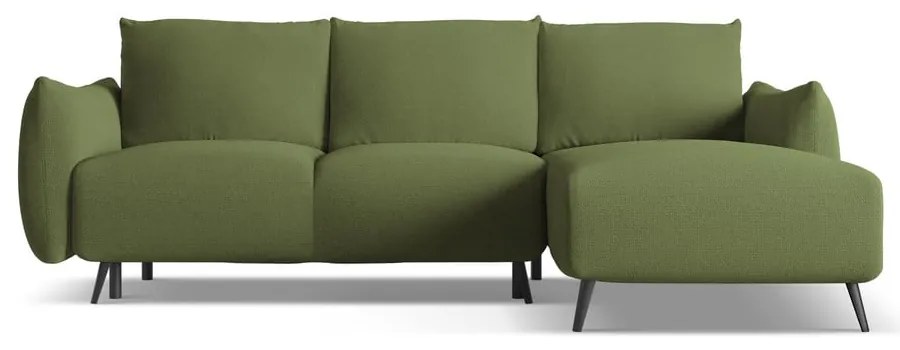 Divano angolare verde (con penisola a destra) Malie – Makamii
