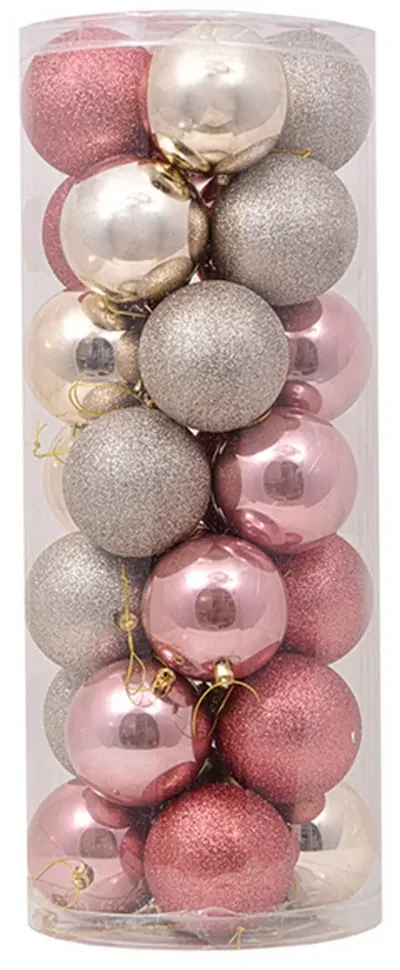Decorazioni albero di natale rosa