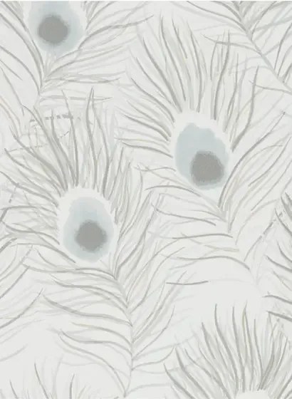 Pfauenfeder Tapete Orlena v. Harlequin - Powder Blue/ Gilver