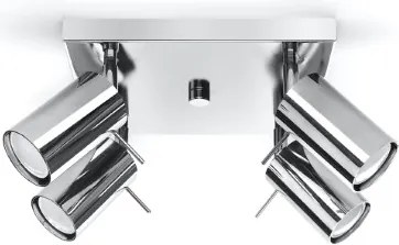 Plafoniera da Soffitto 4xGU10 RING 4 Orientabile in Acciaio