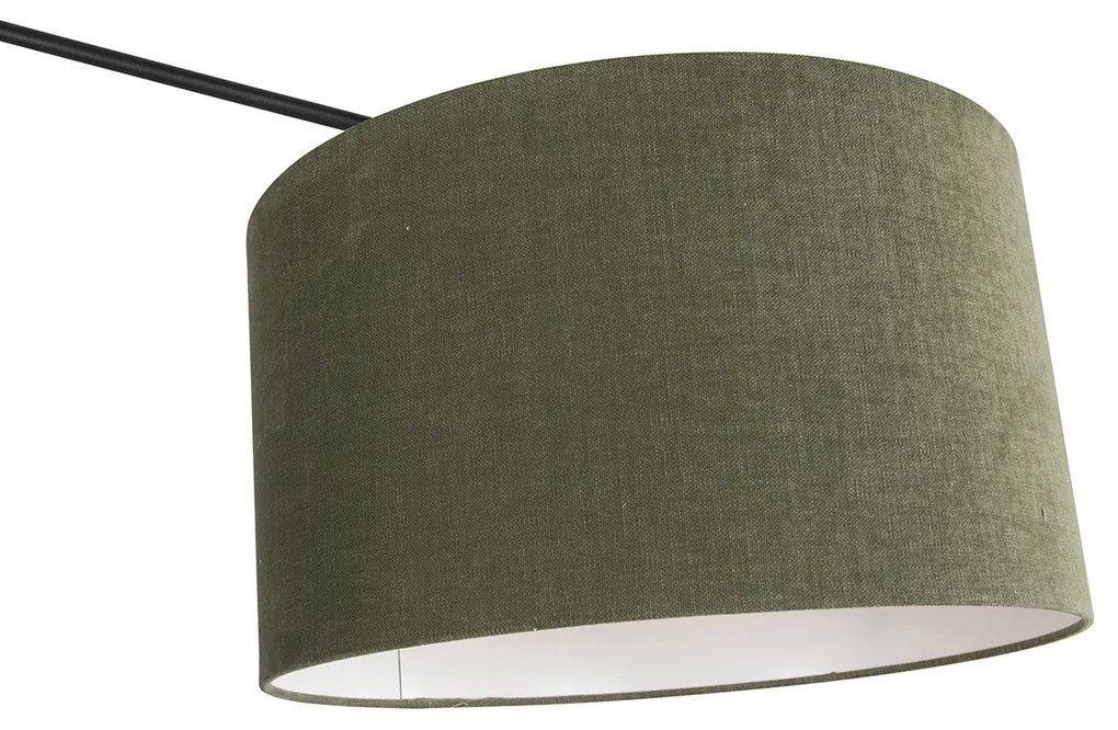 Lampada a sospensione intelligente nera con paralume 35 cm verde incl. 2 WiFi A60 - Blitz