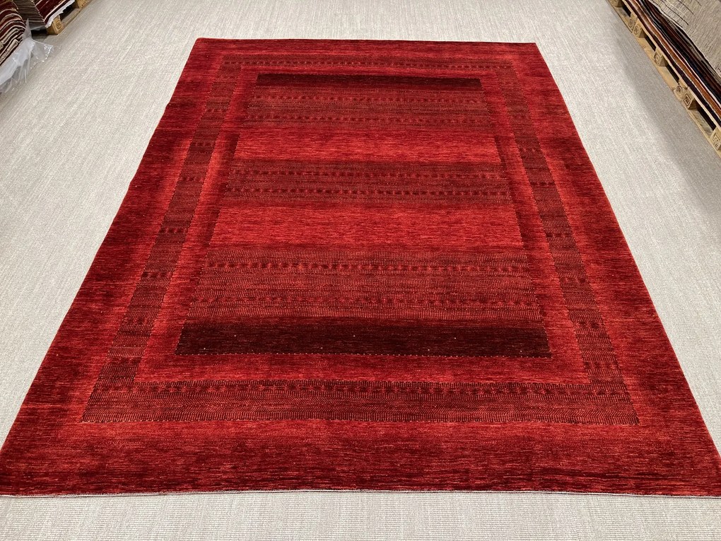 Loribaft Tappeto 400x300 Rosso (Iran) Annodato A Mano