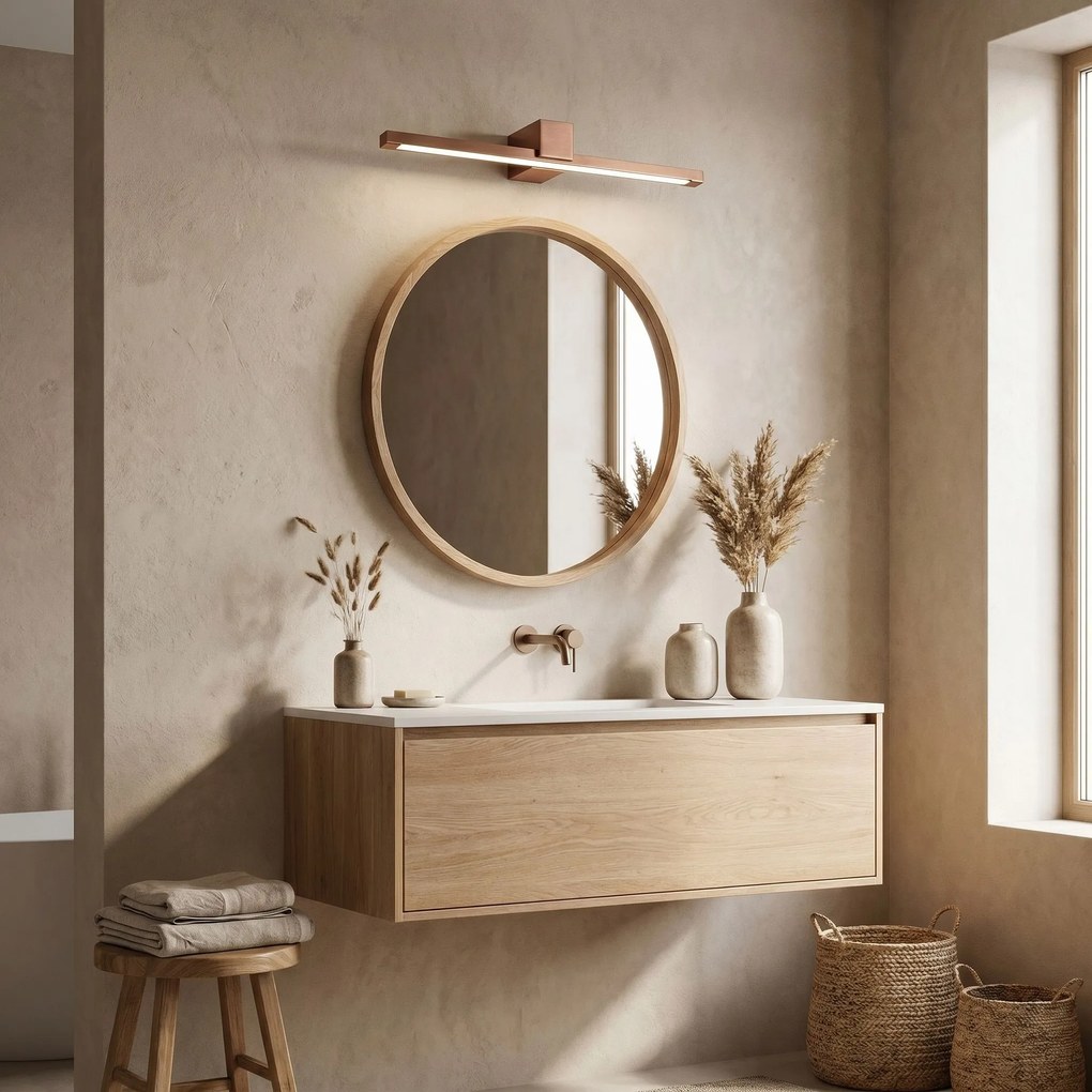 Applique da bagno LED SWE053-1W 60 cm COPPER BRUSH