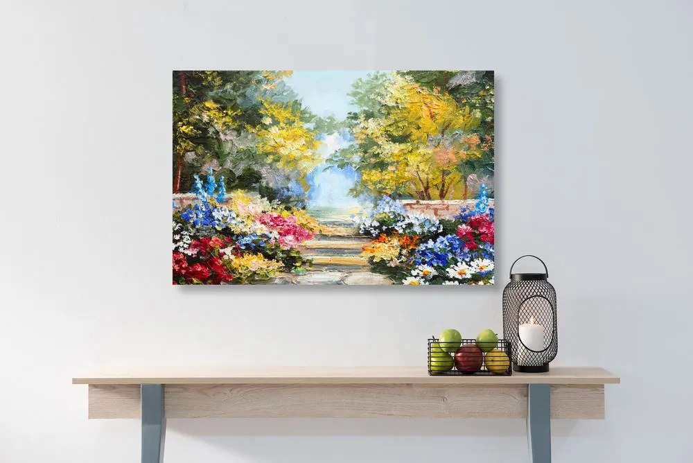 Stampa su tela – Pittura a olio di paesaggio