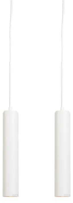 Set di 2 lampade a sospensione design bianco - TUBA Small