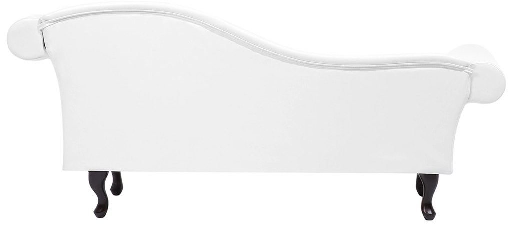 Chaise longue vintage destra in pelle sintetica bianca LATTES Beliani