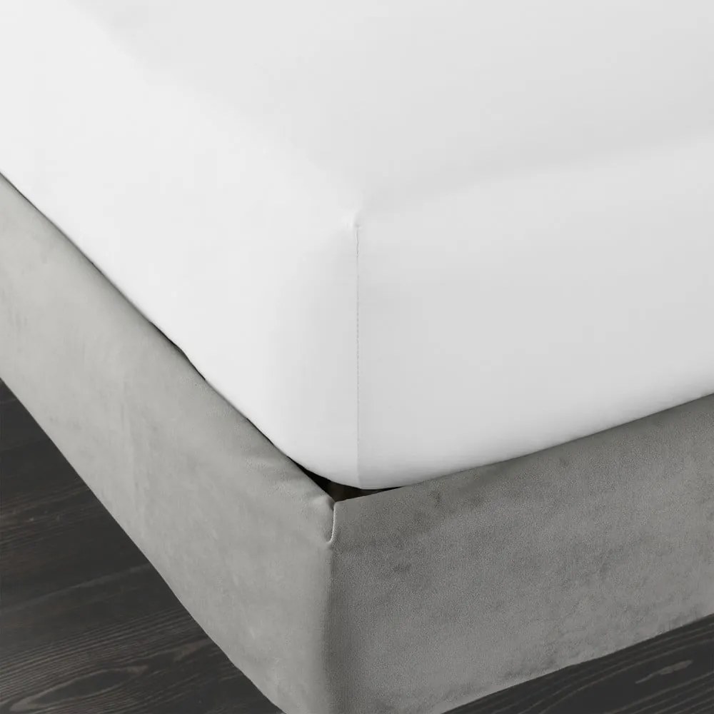 Lenzuolo con angoli bianco in raso di cotone 185x200 cm Cotton Sateen – Bianca