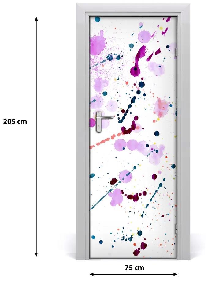 Adesivo per porta Macchie colorate 75x205 cm
