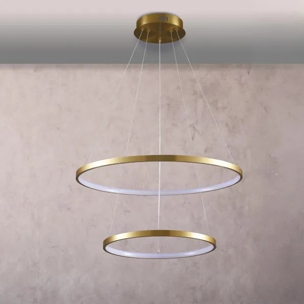 Lampadario LED a sospensione con filo LEA LED/35W/230V 4000K diametro 60 cm oro