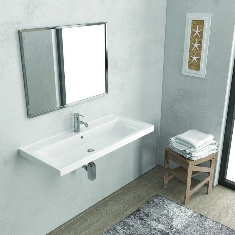 Kamalu - lavabo sospeso 65 cm in ceramica litos-sv65