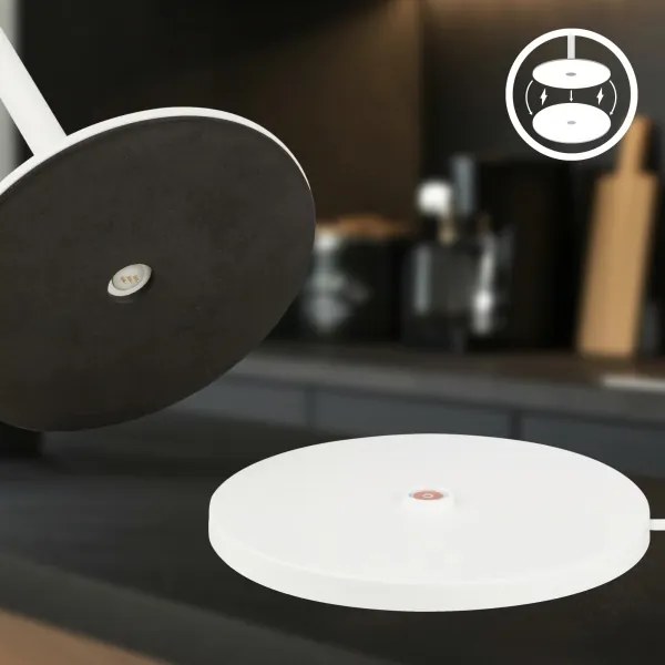 Briloner 7517016 - Lampada da tavolo LED RGB dimmerabile CILANO 3W/5V IP44 2000 mAh bianca