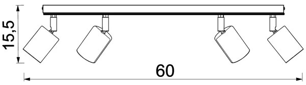 Faretto TULON 4xGU10/8W/230V nero/quercia