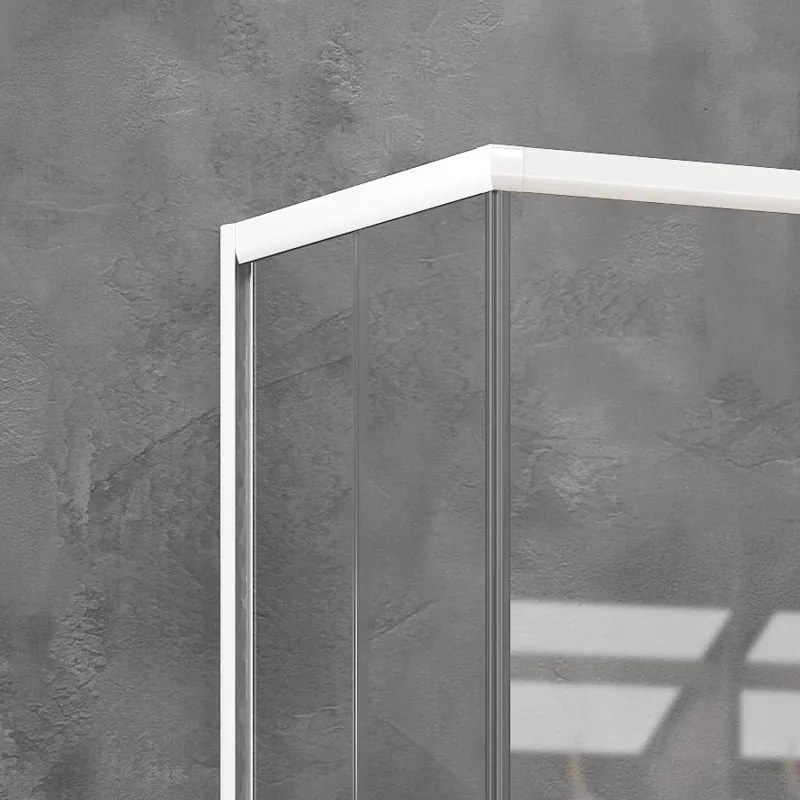 Box doccia bianco opaco 70x120 doppio scorrevole | KE-1000B - KAMALU
