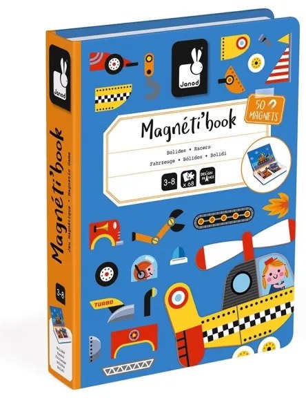 Janod - MAGNETIBOOK Gioco magnetico interattivo - Mezzi di trasporto