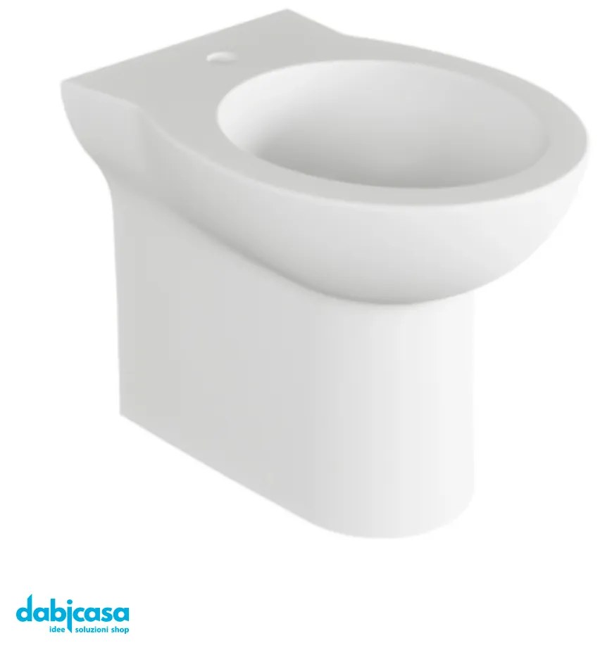 Azzurra Ceramica "Fast" Bidet Da Terra Filo Muro Bianco Lucido