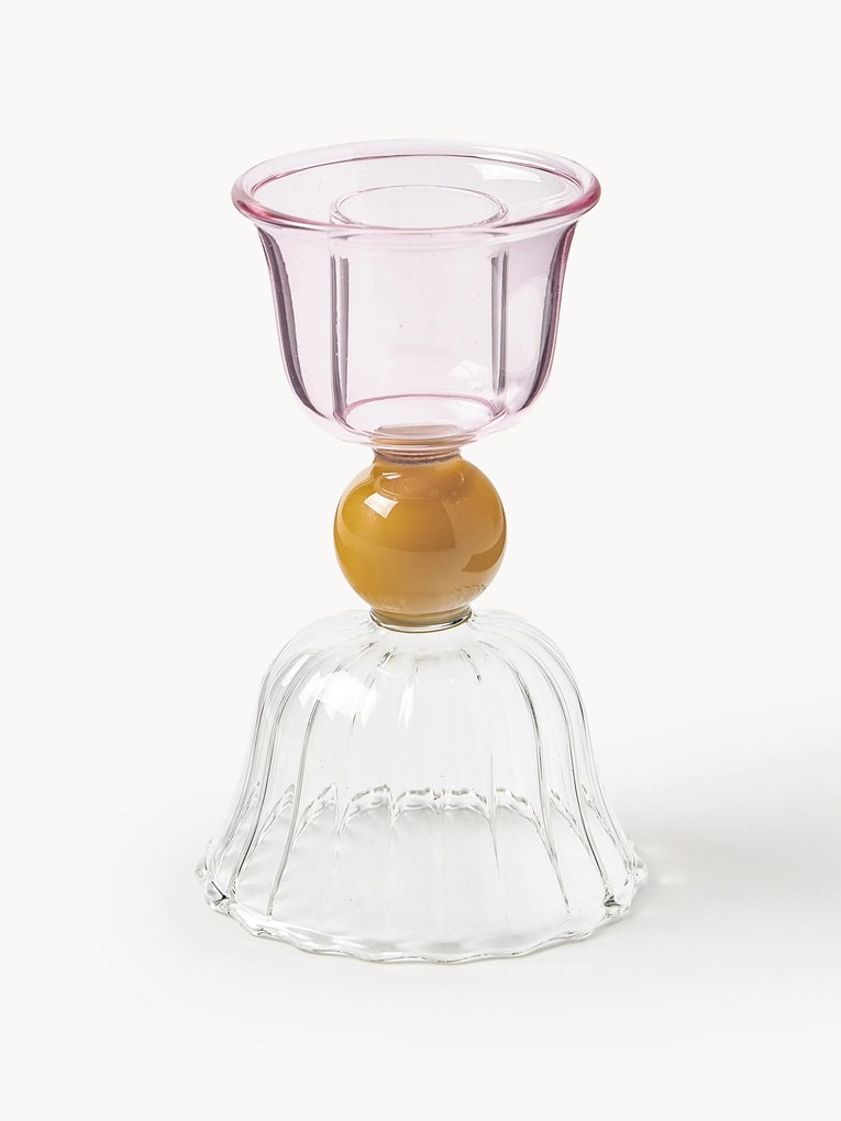 Portacandela in vetro borosilicato Perle
