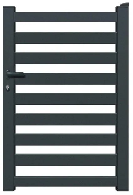 Cancelletto GARDENGATE Antas grigio in alluminio H 150.6 x L 100 cm
