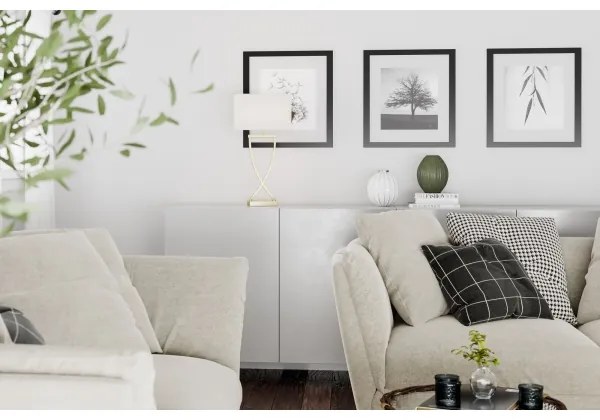 ByRydens 2829610-5000 - Lampada da tavolo OMEGA 1xE27/5W/230V bianco/oro