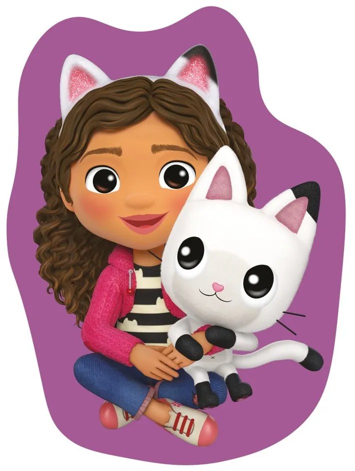 Cuscino per bambini in vello 35x35 cm Gabby´s Dollhouse "Pandy" – Jerry Fabrics